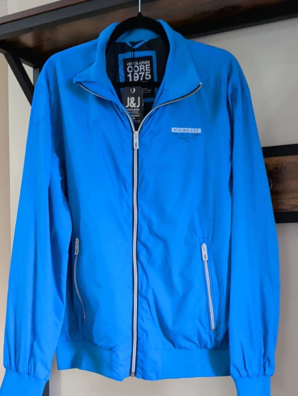 Jack & Jones Bright Blue Lightweight Zip Jacket